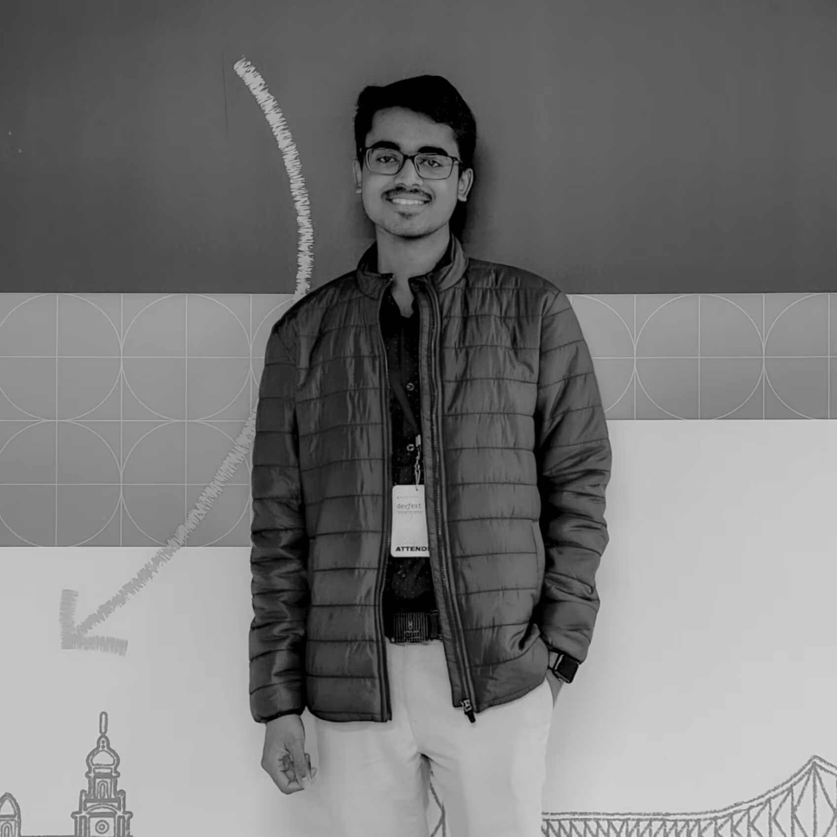 Avishek Sen headshot in black and white